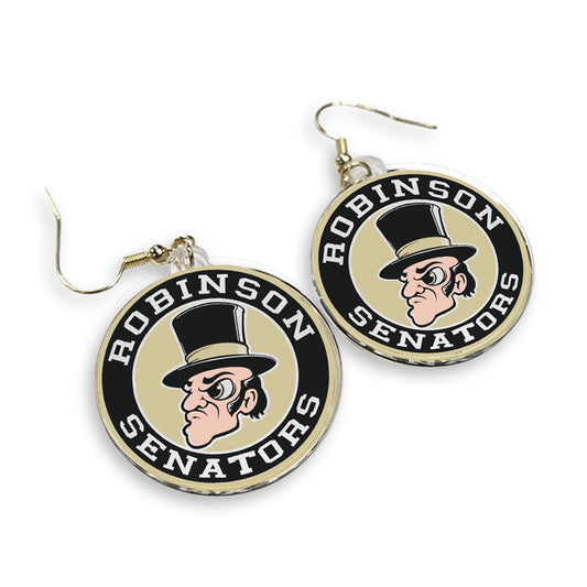 Robinson Circle Logo Acrylic Earrings